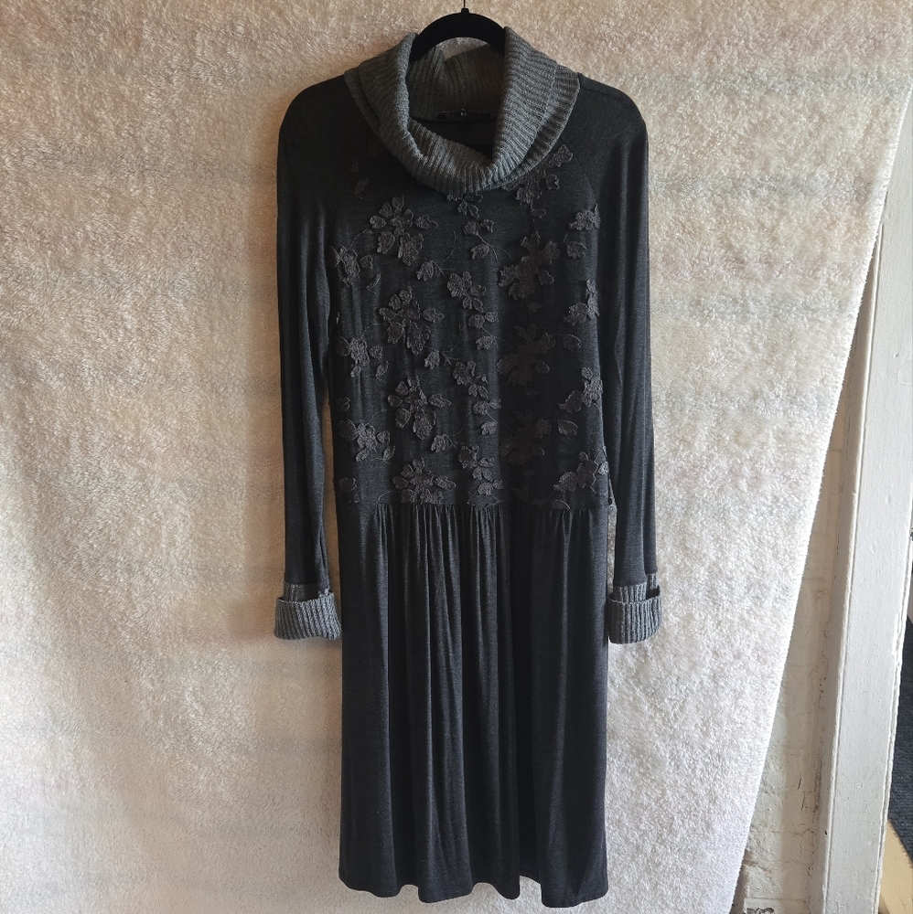 Max Mara Weekend Grey Winter Cowl Neck Dress  PRICE FIRM